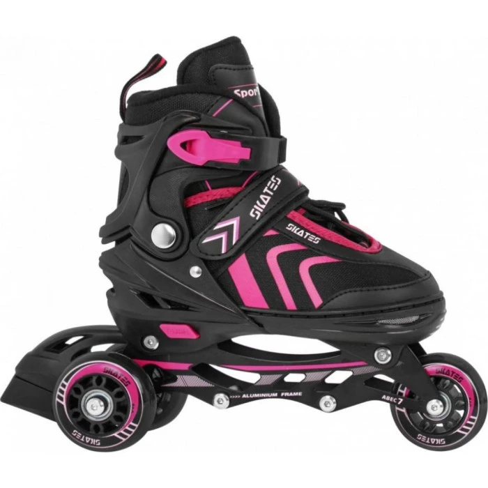 Набор роликовых коньков 4 в 1 Размер 34-38 Розовый