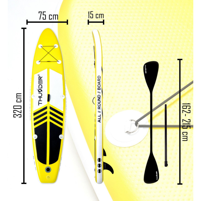 Надувная SUP доска (Сапборд) THUNDER COAST YELLOW 320