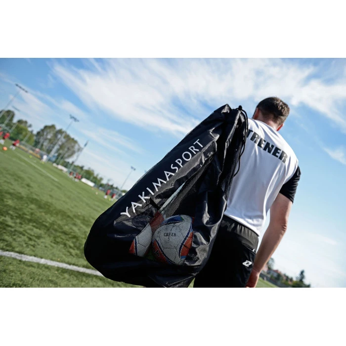 Сумка для м'ячів Yakimasport 100064 (10-15 м'ячів), чорна