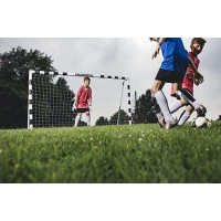 Ворота футбольні Hudora Stadion 300 х 200 см, чорно-білі