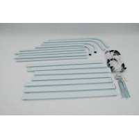 Ворота футбольні Hudora Stadion 300 х 200 см, чорно-білі