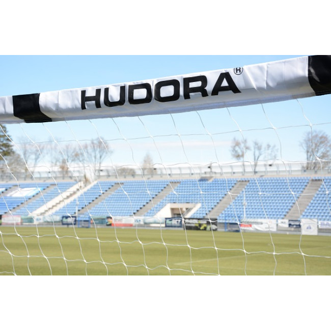 Ворота футбольные Hudora Stadion 300 х 200 см, черно-белые.