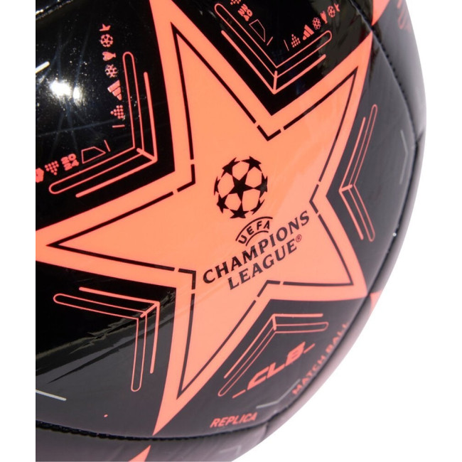 М'яч футбольний Adidas UCL Club IX4064 розмір 4, чорно-помаранчевий