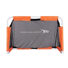 Ворота футбольные Yakimasport Mini 120 x 80 x 60 см, оранжево-черные.