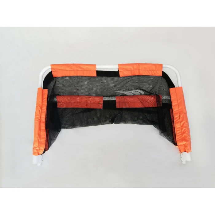 Ворота футбольные Yakimasport Mini 120 x 80 x 60 см, оранжево-черные.
