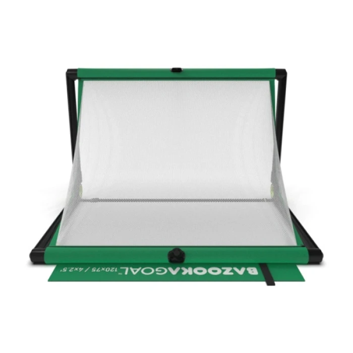 Ворота футбольные BAZOOKAGOAL 120 х 75 см, черно-зеленые