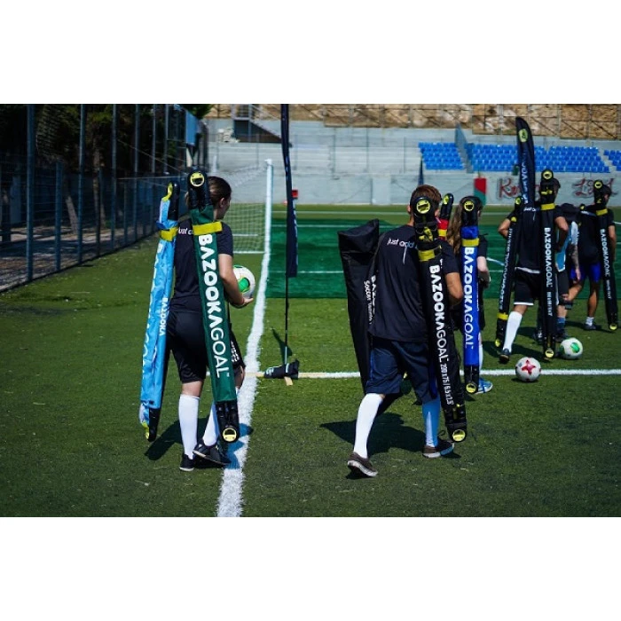 Ворота футбольные BAZOOKAGOAL 120 х 75 см, черно-зеленые