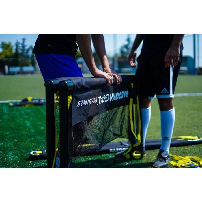 Ворота футбольные BAZOOKAGOAL 120 х 75 см, черно-зеленые