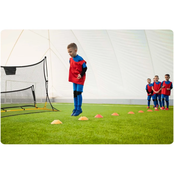 Сетка тренировочная для футбола Neo-Sport 210 х 120 х 91 см, черно-желтая