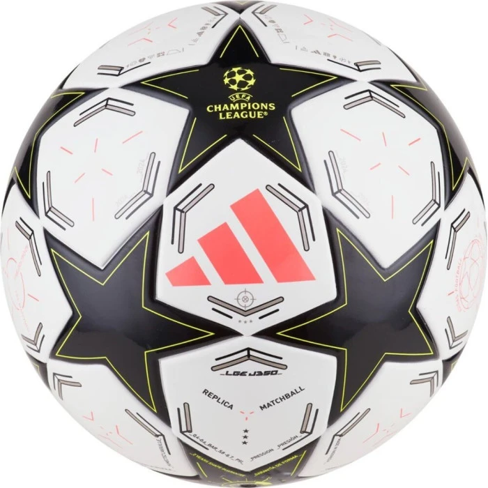 М'яч футбольний Adidas UCL League J290 IX4058 розмір 5, біло-чорний