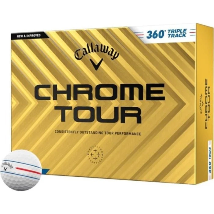 М'ячі для гольфу Callaway Chrome Tour Triple Track 12 шт, білі