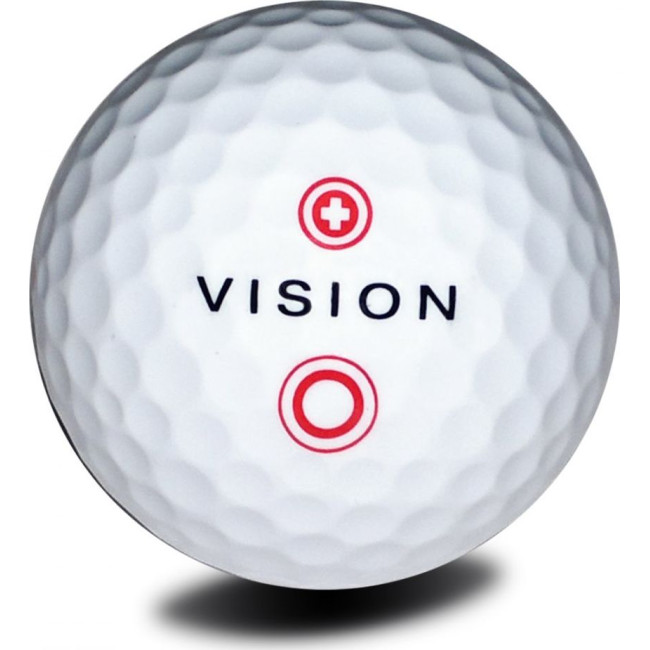 М'ячі для гольфу Vision PRO-TOUR X * WJB 12 шт, біло-червоний