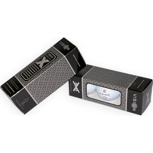 М'ячі для гольфу Vision PRO-TOUR X * WJB 12 шт, біло-червоний