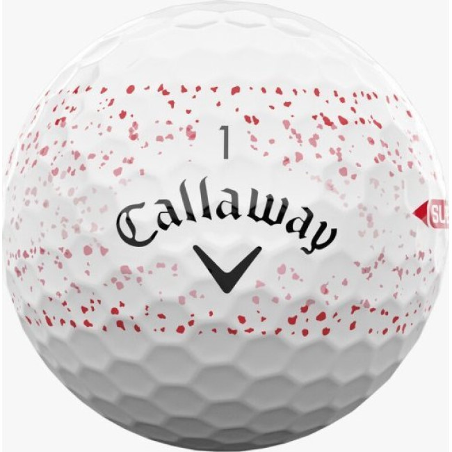 Мячи для гольфа Callaway Supersoft Splatter 360, 2025 12, бело-красные