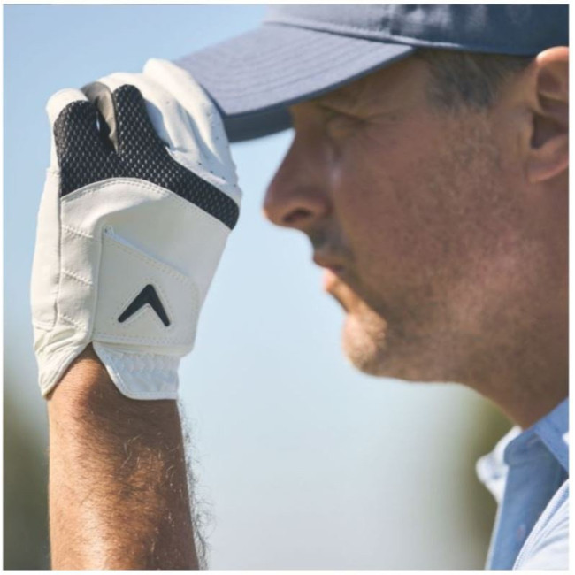 Рукавички для гольфу Callaway Weather Spann MLH р. XL 2 шт, біло-чорні