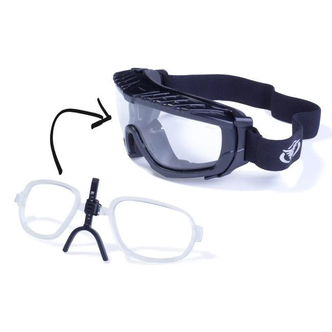 Окуляри захисні з ущільнювачем Global Vision Ballistech-1+RX Anti-Fog, прозорі