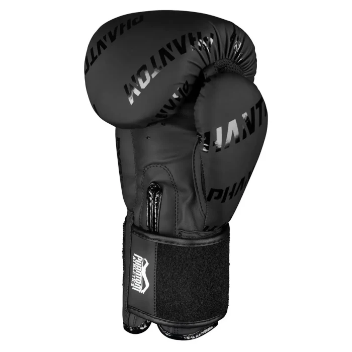 Перчатки боксерские с бинтами Phantom APEX Velcro размер 12 унций, черно-белые