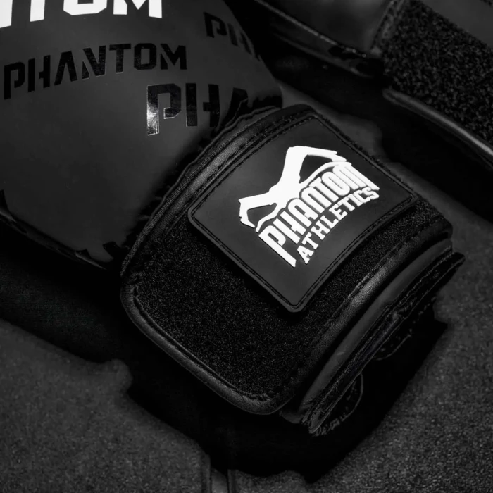 Перчатки боксерские с бинтами Phantom APEX Velcro размер 12 унций, черно-белые