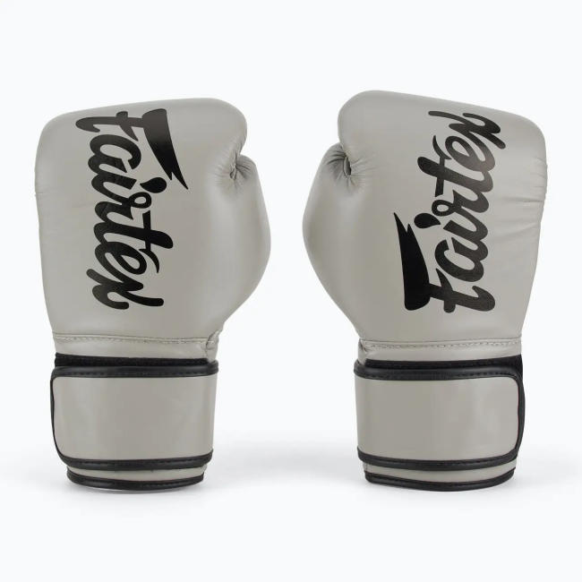 Рукавички боксерські з бинтами Fairtex BGV14 14 унцій, сірі