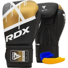 Рукавички боксерські з капою RDX F7 Ego розмір 12 унцій, чорно-золотисті