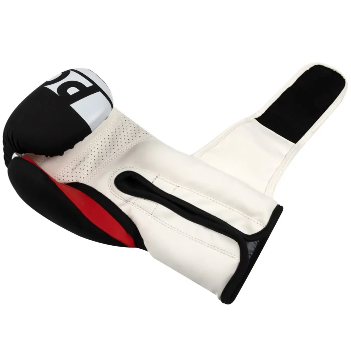 Рукавички боксерські PowerPlay 3086 Matt Challenger розмір 12 унцій, чорно-білі