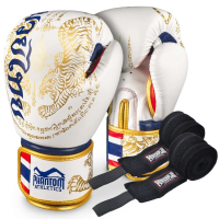 Перчатки боксерские с бинтами Phantom Muay Thai Limited Edition 14 унций, золотистые