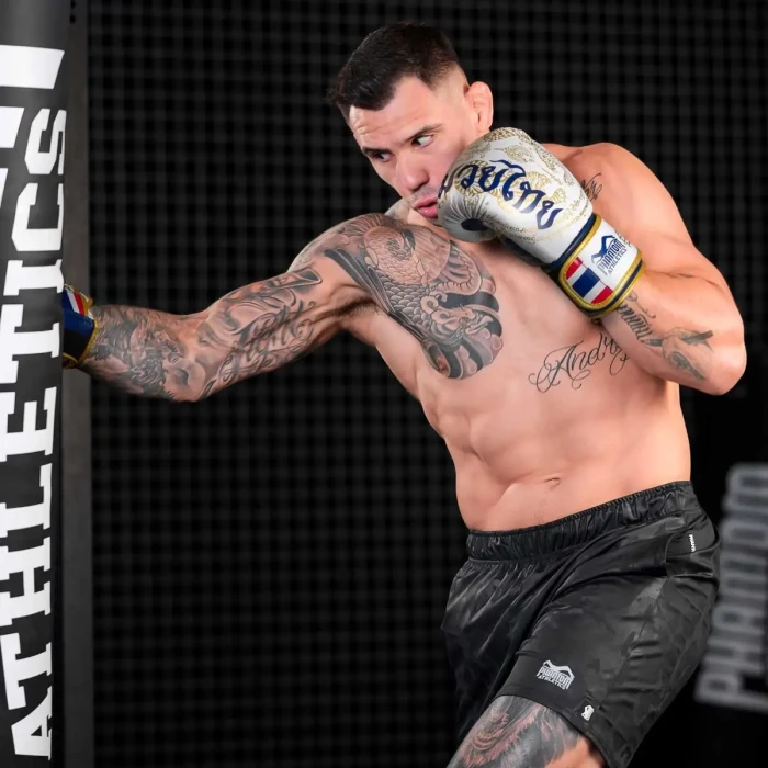 Перчатки боксерские с бинтами Phantom Muay Thai Limited Edition 14 унций, золотистые