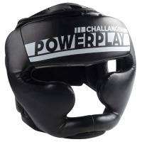 Шолом боксерський закритий PowerPlay 3048 розмір M, чорно-білий