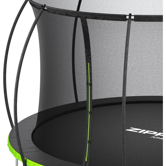 Батут Zipro Jump Pro Premium з внутрішньою сіткою 14 футів 435 см чорно-зелений
