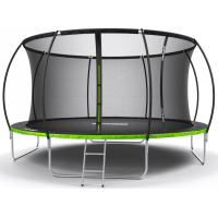 Батут Zipro Jump Pro Premium с внутренней сеткой 14 футов 435 см черно-зеленый