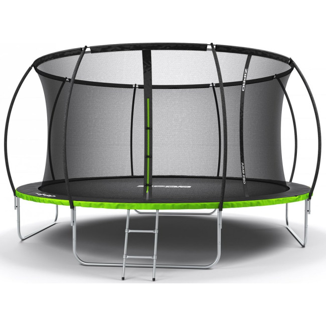 Батут Zipro Jump Pro Premium с внутренней сеткой 14 футов 435 см черно-зеленый