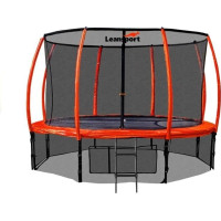 Батут Lean Sport 10655 с внутренней сеткой 8 футов 244 см черно-оранжевый