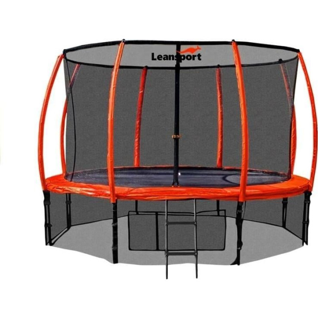 Батут Lean Sport 10655 с внутренней сеткой 8 футов 244 см черно-оранжевый