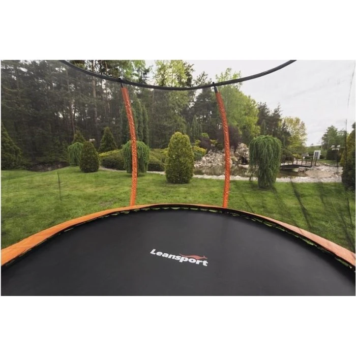 Батут Lean Sport 10655 с внутренней сеткой 8 футов 244 см черно-оранжевый