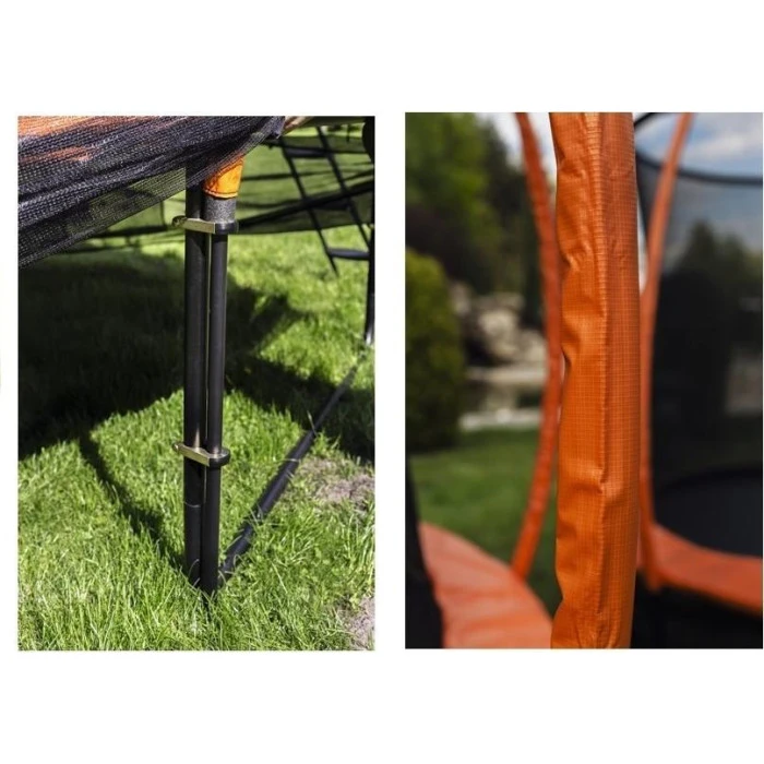 Батут Lean Sport 10655 с внутренней сеткой 8 футов 244 см черно-оранжевый