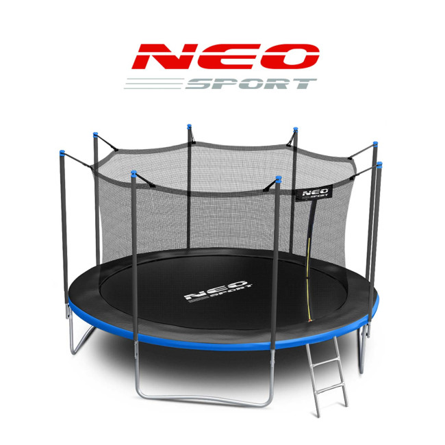 Батут Neo-Sport с внутренней сеткой 13 футов 404 см черно-синий