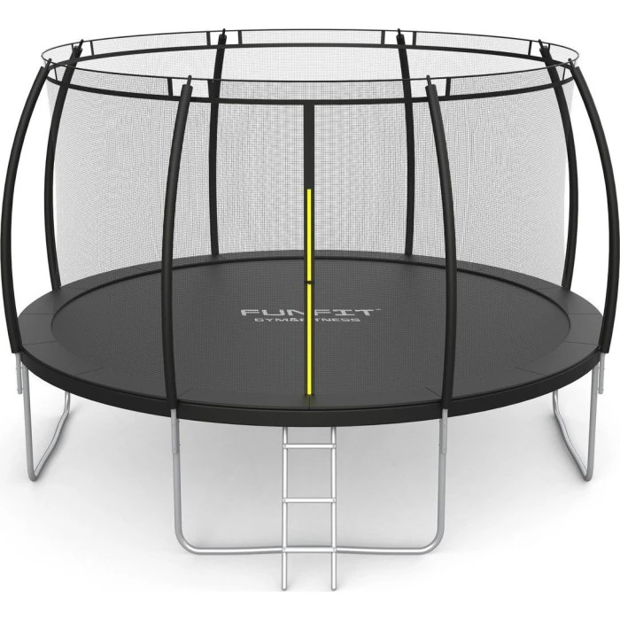 Батут Funfit 3121 с наружной сеткой 12 футов 374 см черный