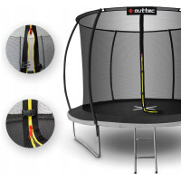 Батут OUTTEC Pumpkin с внутренней сеткой 12 футов 374 см черно-серый