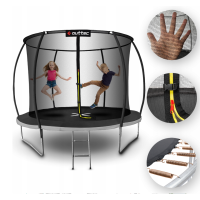 Батут OUTTEC Pumpkin с внутренней сеткой 12 футов 374 см черно-серый