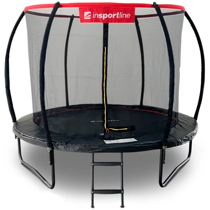 Батут inSPORTline Flea PRO с внутренней сеткой 366 см черный