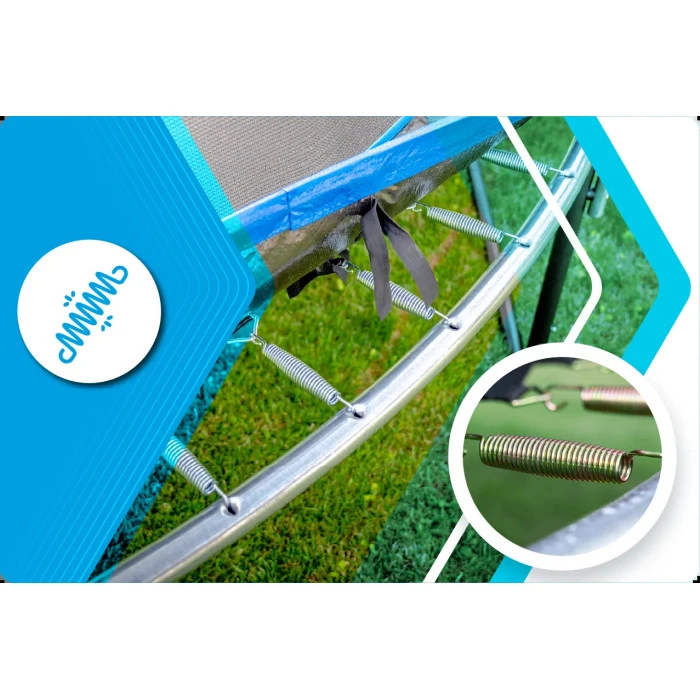 Батут THUNDER INSIDE ULTRA з внутрішньою сіткою 16 футів 490 см чорно-блакитний