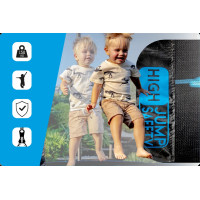 Батут THUNDER INSIDE ULTRA с внутренней сеткой 16 футов 490 см черно-голубой