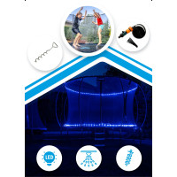 Батут THUNDER INSIDE ULTRA с внутренней сеткой 16 футов 490 см черно-голубой