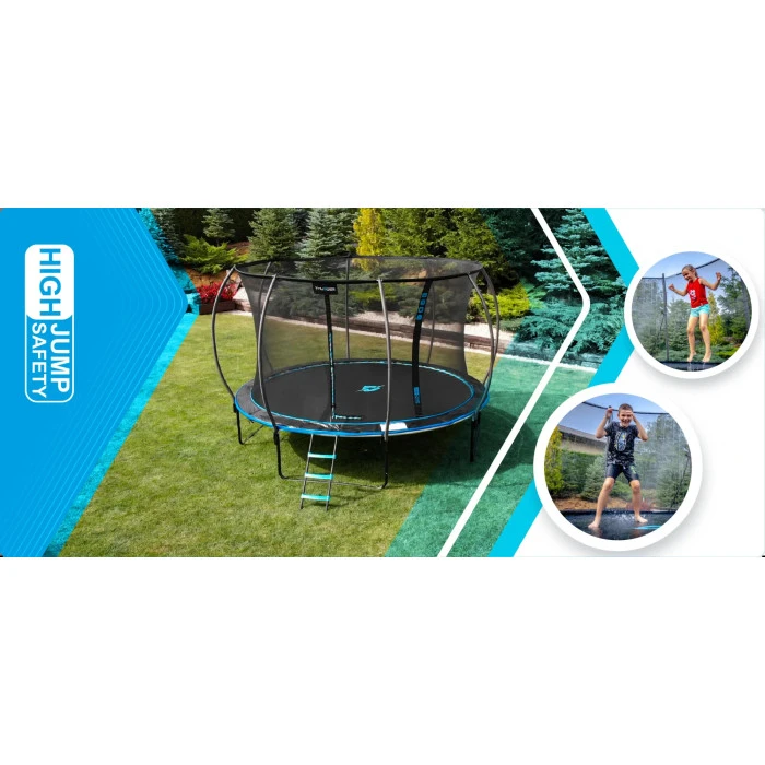 Батут THUNDER INSIDE ULTRA з внутрішньою сіткою 16 футів 490 см чорно-блакитний