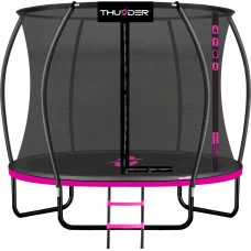 Батут THUNDER INSIDE ULTRA з внутрішньою сіткою 6 футів 185 см чорно-рожевий