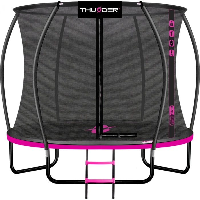 Батут THUNDER INSIDE ULTRA с внутренней сеткой 6 футов 185 см черно-розовый