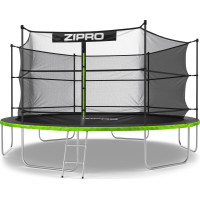 Батут Zipro Jump Pro з внутрішньою сіткою 14 футів 435 см чорно-зелений