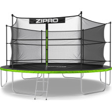 Батут Zipro Jump Pro с внутренней сеткой 14 футов 435 см черно-зеленый