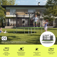 Батут Zipro Jump Pro с внутренней сеткой 14 футов 435 см черно-зеленый