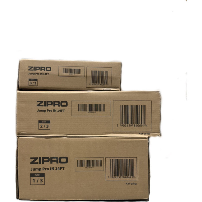 Батут Zipro Jump Pro с внутренней сеткой 14 футов 435 см черно-зеленый